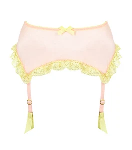 AGENT PROVOCATEUR SIERRA STRUMPFHALTER PINK/ZITRONE GRÖSSE MED/AP3/10-12 NEU MIT ETIKETT - Bild 1 von 2