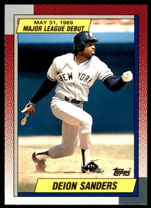 1990 Topps Major League Debut 1989 Deion Sanders MLB Baseball #108 New York