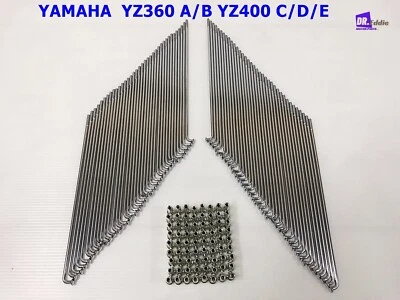 Fit YAMAHA YZ360 A/B YZ400 C/D/E  FRONT & REAR SPOKE SET CHROME  #BI5457# Foto 1 de 4