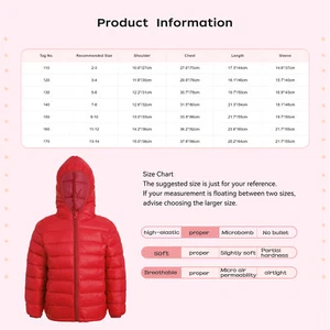 Kids Winter Coat Puffer Jacket Girls Long Sleeve Hoodie Lightweight Outerwear - Picture 1 of 117