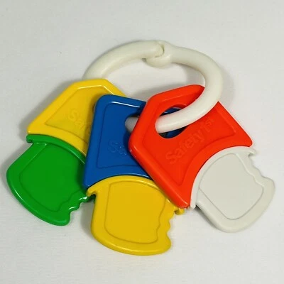 Safety First 1st Baby Teething Key Ring ABC Soft Flexible Key Tips 1988 Vintage - Image 1 of 4