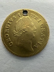 1803 Great Britain 1/3 Guinea Gold. Hole Poked In From Those Times. - Picture 1 of 6