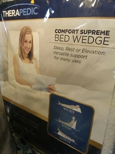 Therapedic Comfort Supreme Bed Wedge Pillow White 24" x 23" x 7" - Picture 1 of 6