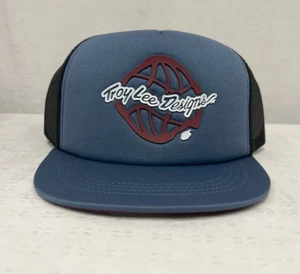 Troy Lee Designs TLD  Snapback Hat Trucker Cap Black/White/Blue Youths One Size - Picture 1 of 5