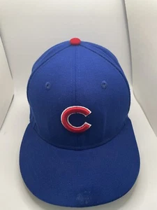 New Era MLB Chicago Cubs 59Fifty On Field Fitted Blue Hat Size 7 3/8 Official - Picture 1 of 6