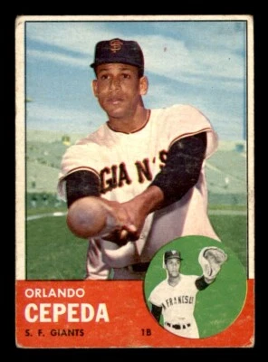 1963 Topps Baseball #520 Orlando Cepeda GD *f1 - Image 1 of 2