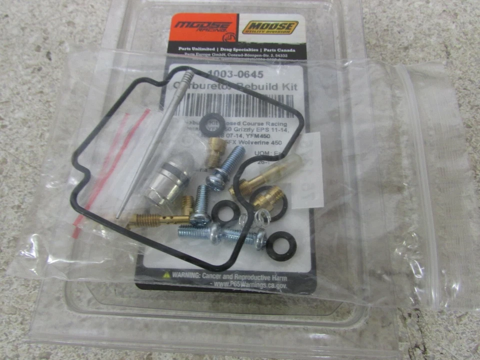 YAMAHA GRIZZLY WOLVERINE KODIAK 450 MOOSE CARBURETOR CARB REBUILD REPAIR KIT - Image 1 of 1