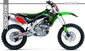 KAWASAKI KX250F KX450F 2013 2014 2015 2016 MAXCROSS GRAPHICS STICKER DECAL MS5 - Picture 1 of 2