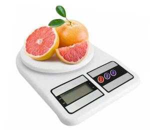 Bilancia Digitale da Cucina Elettronica Tara 1g a 10kg Bianca Display LCD - Foto 1 di 2