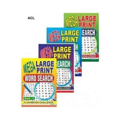 A4 Word Search Mega Large Print Puzzle Books 100s Puzzles per book Wordsearch - Image 1 of 4