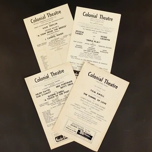 Lote 4 Programas de Teatro Colonial c.1950 Boston Ma Túnel de Amor Triple Play + - Imagen 1 de 8