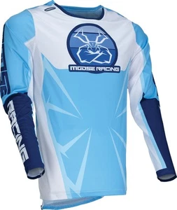 Moose Agroid Jersey Blue White Men's Medium Off Road 2910-8132 - Picture 1 of 4