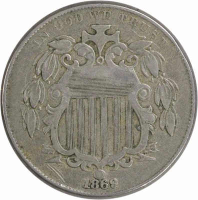 1869 Shield Nickel VF Uncertified #309 - Image 1 of 2