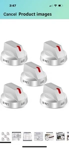 Nuevo 5 PIEZAS DG94-04167 Perillas de Estufa de Gas Compatible con Samsung NX60A6511SS/AA-01 - Imagen 1 de 6