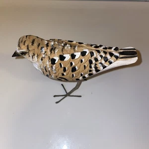 Pájaro de orilla gaitero de madera tallada y pintada a mano - Imagen 1 de 7
