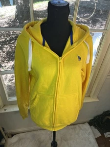 Felpa con cappuccio e zip intera in pile da donna originale Polo Ralph Lauren - Giallo - Foto 1 di 10