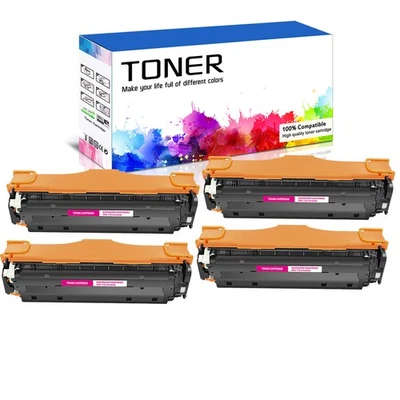4PK Magenta CC533A Toner for HP 304A Color LaserJet CP2025n CP2025x CP2025dn INK - Image 1 of 4