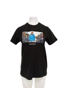 ANIMATIONFELLA Ladies UK Size Small Black Casual Printed T-Shirt Pre-Loved - Picture 1 of 7