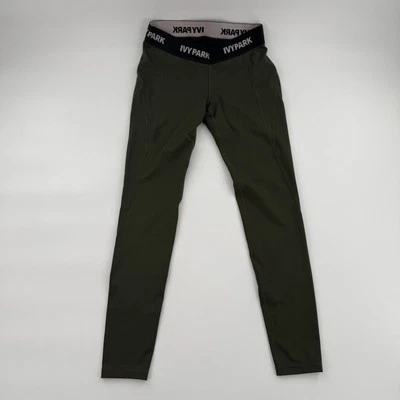 Ivy Park Pants Womens Medium Green High Rise Leggings Athletic Workout Yoga Gym - Image 1 of 4