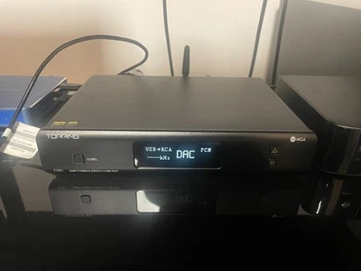 DAC Topping D90 MQA  nero Bluetooth 768 kHz Hi-Res completamente bilanc... - Immagine 1 di 2