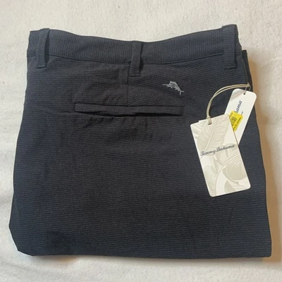 Tommy Bahama Hombre Grande y Alto Negro IslandZone Chip Shot Corto 10" Entrepierna 50RG Foto 1 de 4