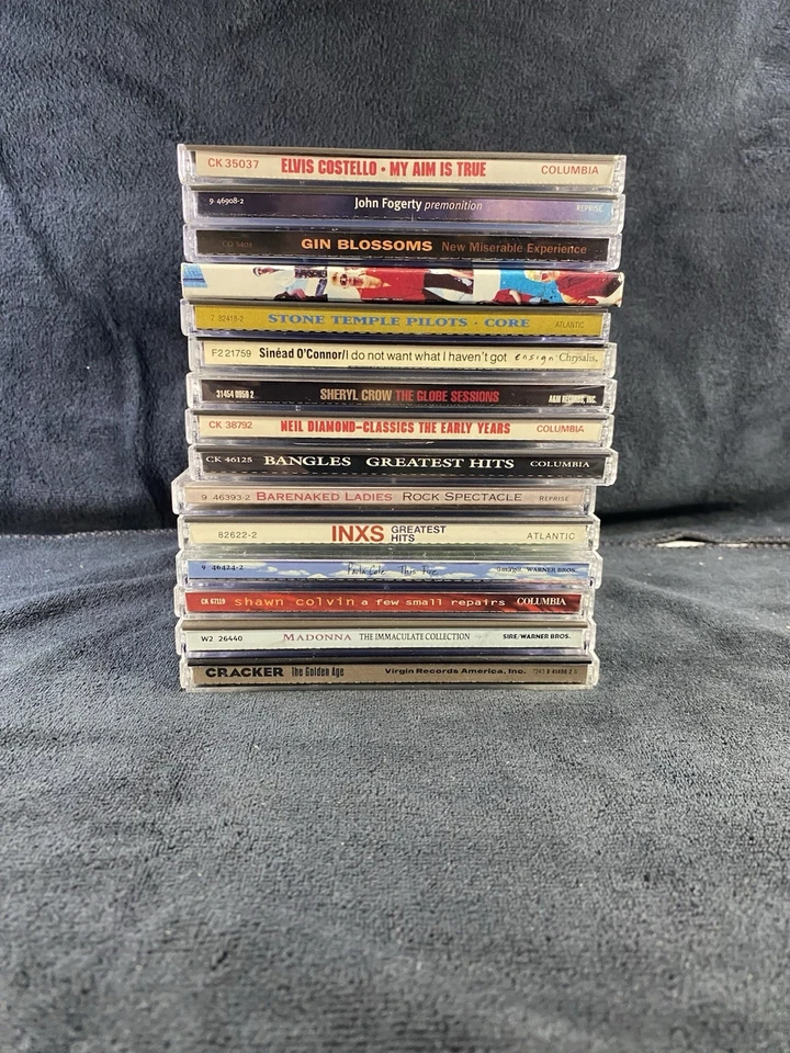 Lot of 15 Rock Pop CDs U2 Madonna Stone Temple Pilots Elvis Costello Gin Blossom Foto 1 de 1