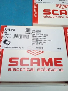 SCAME 805.3334 MANICOTTO DI GIUNZIONE GRIGIO PG16 IP66 - Foto 1 di 2