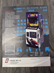 Space Invaders Arcade Game Flyer Original Video Art Alien Invasion - Picture 1 of 5