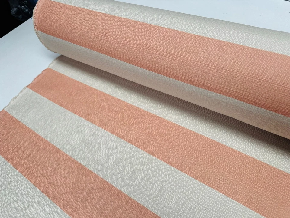 Tela de tapicería a rayas de 9 cm de ancho tela natural para decoración del hogar cortinas tela 160 cm de ancho Foto 1 de 1