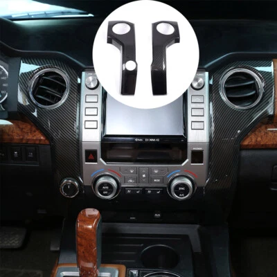 Carbon Fiber Black Side Air Vent Outlet Cover Trim For Toyota Tundra 2014-2021 Foto 1 de 4