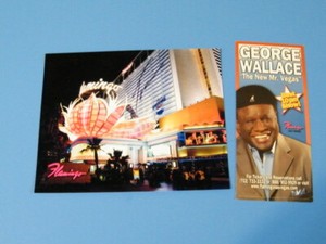George Wallace 8x10 Photo + Promo Card Lot Flamingo Casino Las Vegas (5)