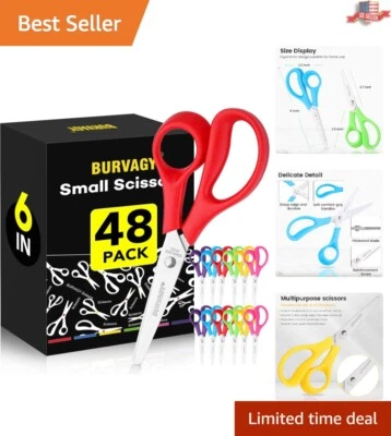 Ergonomic Comfort-Grip Scissors - 48 Pack of 6-Inch Rust-Resistant Cutting Tools - Image 1 of 4