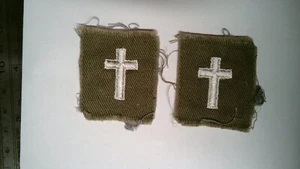 US MILITARY SEW ON PATCH ARMY SET OF 2 OLDER GERMAN MADE CHAPLAIN - Picture 1 of 2
