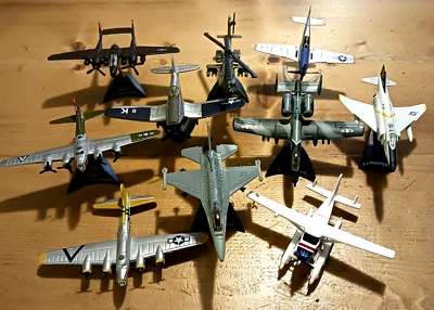Lot of 10 Vintage TAILWINDS Diecast Aircraft Helecopper Planes Military Stands - Image 1 of 4