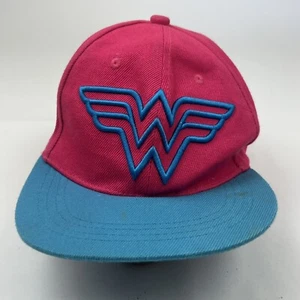 Wonder Woman Hat Cap Snapback Pink Blue Adjustable Womens Superhero DC Comics - Picture 1 of 6
