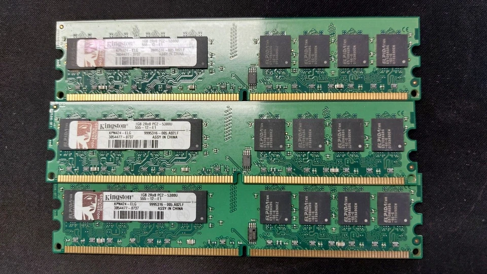 Kingston 1GB 2Rx8 PC2-5300U RAM Riegel DDR2 - Bild 1 von 1