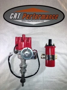 FORD 351W ELECTRONIC Small Cap HEI Distributor Female RED + 45K Canister Coil - Bild 1 von 3
