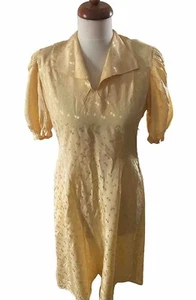 True Vintage 1940s peach silk dress 8 - Picture 1 of 16