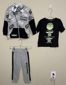 NWT Star Wars Kids 3 piece set, T-Shirt, Jacket & Jogger size 4T boys - Picture 1 of 10