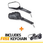 Black Motorcycle Skeleton Bone Hands Mirrors Free Adapters+Cruiser Keychain