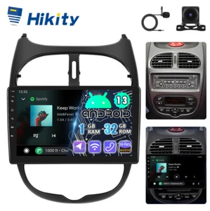 Kabellos CarPlay Android Radio Für Peugeot 206 SW CC 1998-2008 GPS Navi WIFI RDS - Bild 1 von 13