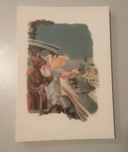 1 Postkarte,Weihnachtsengel im Zug, nostalgisches Weihnachten 1900 Neu - Bild 1 von 1