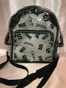 Victorias Secret PINK Michigan State Spartans Clear Mini Backpack - Picture 1 of 2