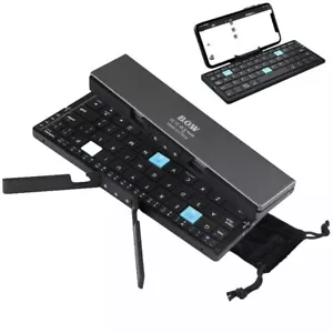 Foldable Mini Bluetooth Keyboard for Android/Windows/IOS with plush case - Picture 1 of 8