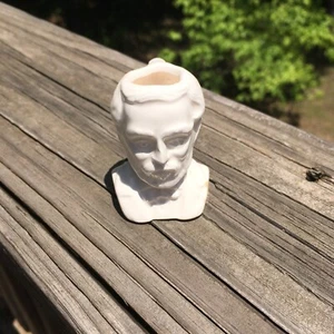 Vintage Miniature 2 1/8" White Toby Style Mug Robert E Lee Charls Prod Japan Tag - Picture 1 of 12