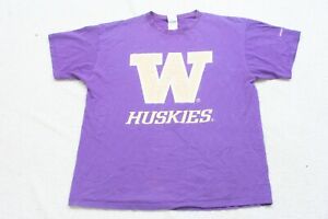 Fruit Of The Loom Purple Washington Huskies T-Shirt Top Cotton XL X-Large 1188