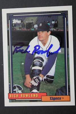 Rich Rowland Detroit Tigers Autographed 1992 Topps #472 Signed Baseball Card - Image 1 of 3