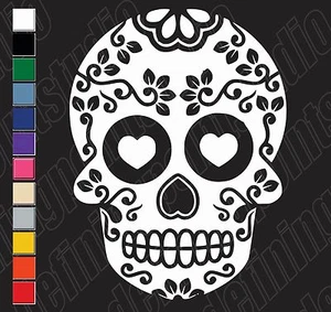 sugar skull heart vinyl decal sticker car/laptop/window/any smooth surface - Picture 1 of 2