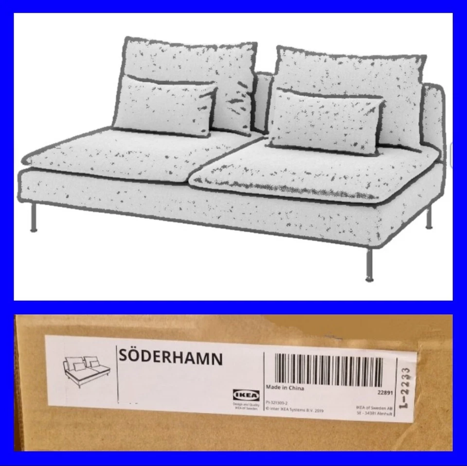 Ikea Soderhamn 3-Seat full Sofa cover in Viarp beige/brown 704.544.79