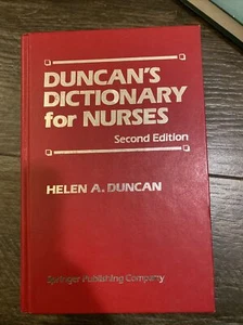Duncan’s Dictionary for Nurses Second Edition By Helen A. Duncan - Bild 1 von 3